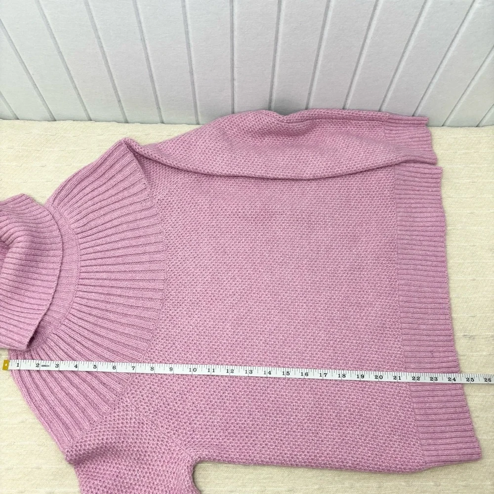 J. Crew Turtleneck Pink Cozy Soft‎ Barbie Winter Sweater Size S - Picture 5 of 9